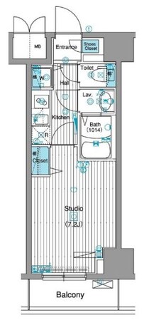 新富町駅 徒歩2分 5階の物件間取画像